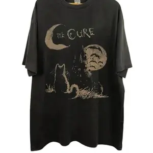 Retro Band The Cure Unisex T-Shirt, Classic Music Band Graphic Reprint Tee Cotton Fabric