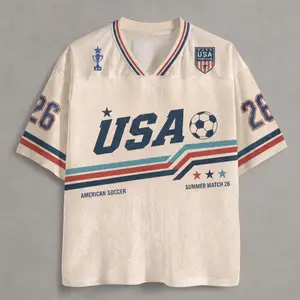 [Custom any Request] Custom USA Soccer Jersey Shirt, Retro American Football Jersey, Personalized Name & Number Soccer Top, WC 2026 Fan Apparel, Unisex Game Day Gift Jersey