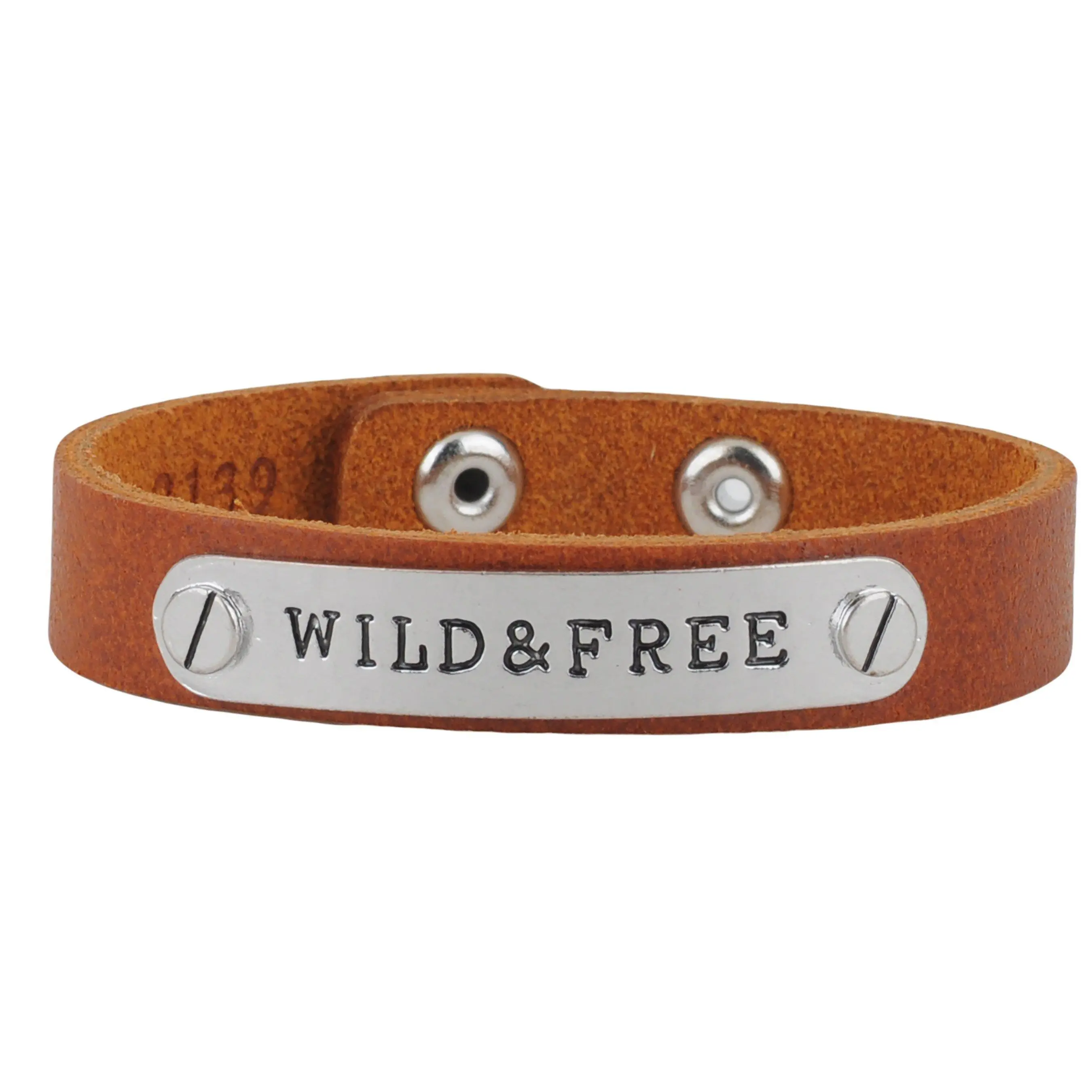 Wild & Free Genuine Rustic Leather Bracelet
