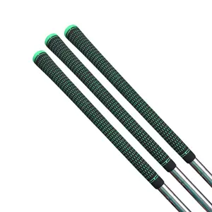 360 Golf Grips | 3 Pack Black/Green | Standard, Mid, Jumbo | High-Traction Rubber Grip