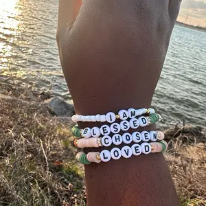I AM AFFIRMATION HEISHI BEADED BRACELETS SET