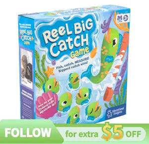 Educational Insights Reel Big Catch Game – Fun Fishing Math & Counting Game, Catch the Longest Fish, Perfect for Kids Learning & Family Party Game Nights, for Ages 3–5+