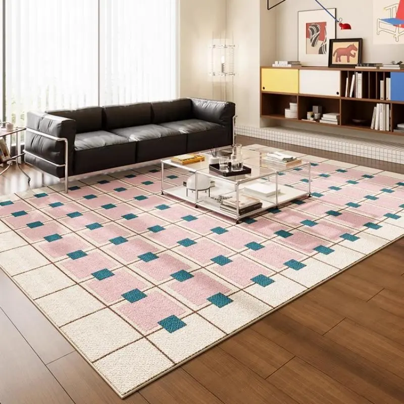 Geometric Pattern Rug, Non-slip Soft Floor Mat, Rectangle Home Decor Carpet for Living Room Bedroom, Home Decor Supplies, Machine Washable Rugs, Soft Area Rug, Decorative Rug, Indoor Rug