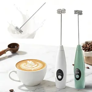 1Pc Stainless Steel Handheld Portable Electric Milk Frother Coffee Stirrer, USB Charging Household Multifunctional Whisk Blender Drink Mixer, Egg Beater Kitchen Appliances Gadget Accessories for Protein Powder Latte Matcha Egg Cappuccino
