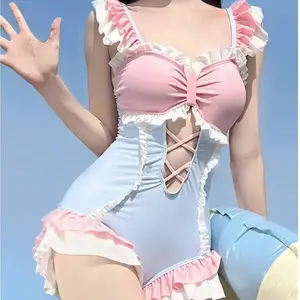 Cute women's swimsuits, Korean/Japanese swimsuits, vacation beach one-piece swimsuits, swimsuits,