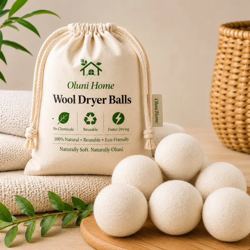 XL Wool Dryer Balls 6-Pack Set with Discs, Chemical-Free Fragrance-Free Reusable Cotton Fabric Softener Drier Aid, Quick-Drying 6-Month Durable Eco-Friendly Home Goods Household Items Laundry Accessory