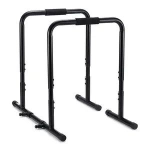 Adjustable Dip Station Parallel Bars, Heavy Duty Steel Dip Stand Supports 400 Lbs, Multi-Function Home Gym Equipment for Push-Ups, Dips, Leg Raises, Indoor & Outdoor Workout