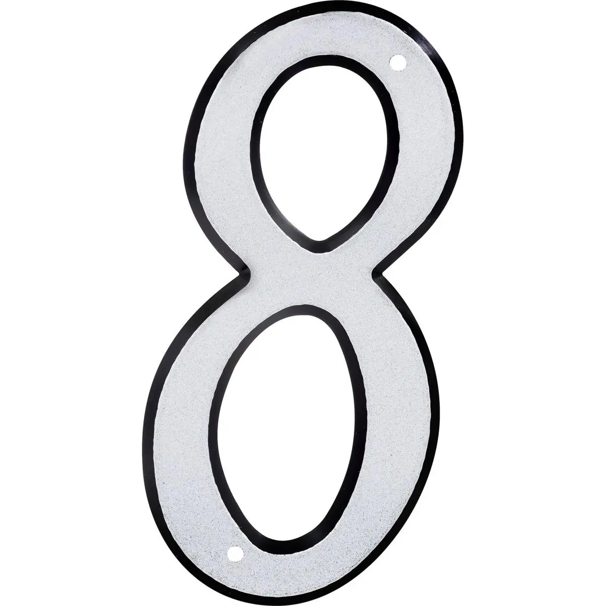 212 MAIN 4 in. Nail-On Mount Outdoor Reflective Plastic House Number Plaque - Number 8, Home Decor, Address Display Solution (1 Sign)