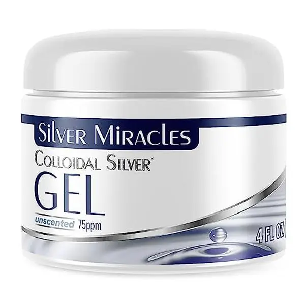 Silver Miracles - Colloidal Silver Gel - Nano Silver Gel Wound Care - Healing Ointment for Burns & Irritated Skin - for All Skin Types - 4 Oz Unscented