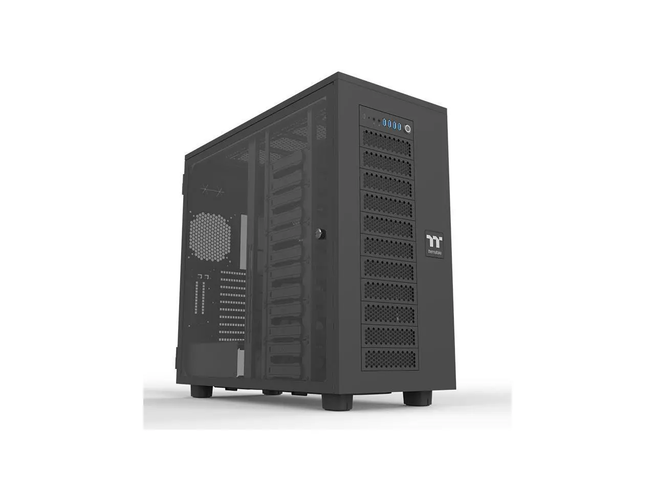 Thermaltake AX700 TG Super Tower; SSI-CEB/SSI-EEB/XL-ATX/E-ATX; 560mm Radiator Support; 360mm-630mm GPU Clearance; Support for up to 18x 3.5 or 2.5"; Supports 2X 5.25; CA-11B-00F1WN-00