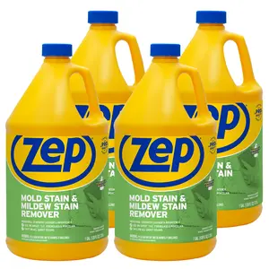 Zep Mold Stain and Mildew Stain Remover - 1 Gallon  ZUMILDEW1282 - Powerful and Effective Cleaning Solution with Professional Grade Bleach Formula