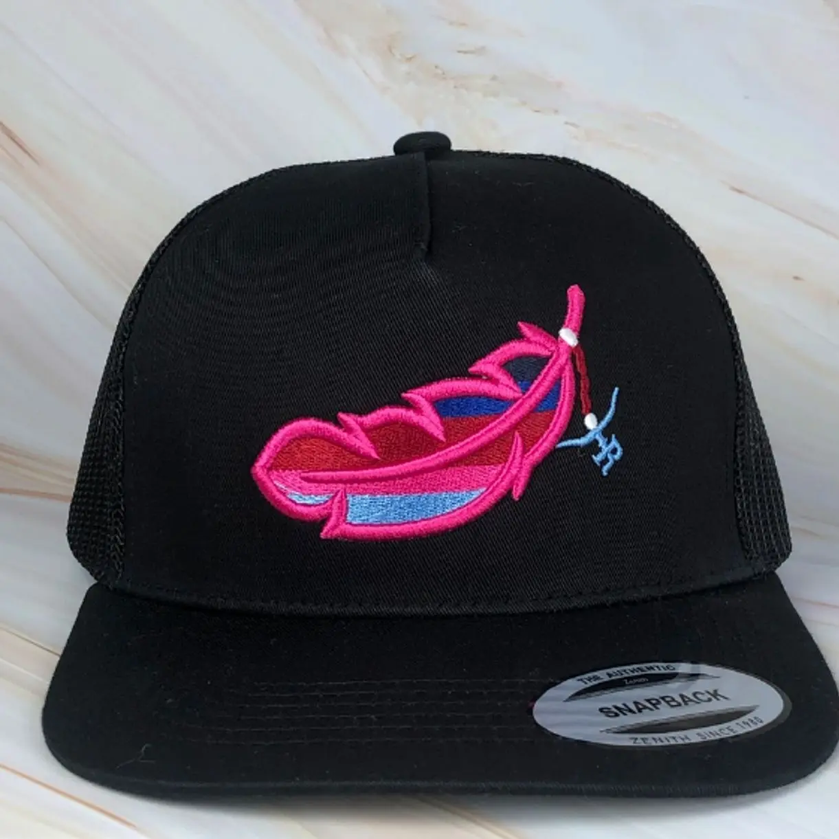 Feathered Outlaw Embroidered Retro Hat Trucker Hat Snapback Hat, Unisex Casual Street Style, Gift Idea For Her Him, Unisex Everyday Wear
