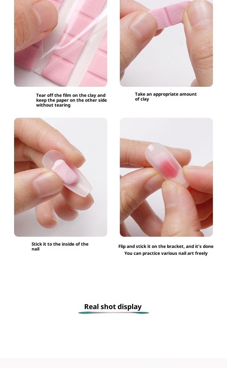 Nail practice tools 96 pieces/pack of clay nail plates, non marking putty, universal clay fixation builder gel brush trendy nail