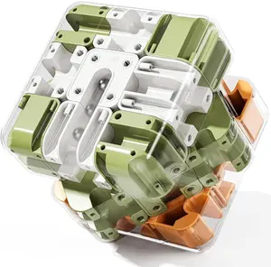 3D Cube Puzzles Fidget Toys - Brain Teaser Puzzles Toys Educational Learning Toys for Logical Thinking, Puzzle Maze Cube Easter Basket Stuffers Birthday Gifts (Green)