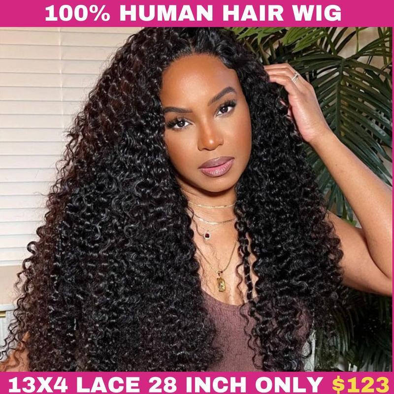 [28inch=$123] Suntuhair 180% Density 13x6 13x4 Jerry Curly HD Lace Front Wig Human Hair Full Lace Frontal Human Hair Wigs for Women Pre Bleached Knot Cheap Wig