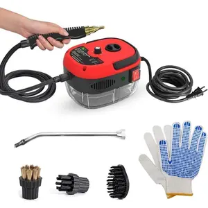 Decdeal Steam Cleaner - High Temperature Pressurized Handheld Steam Cleaning Machine with Brush Heads and Gloves, for Car Floors Kitchen Furniture Bathroom Windows