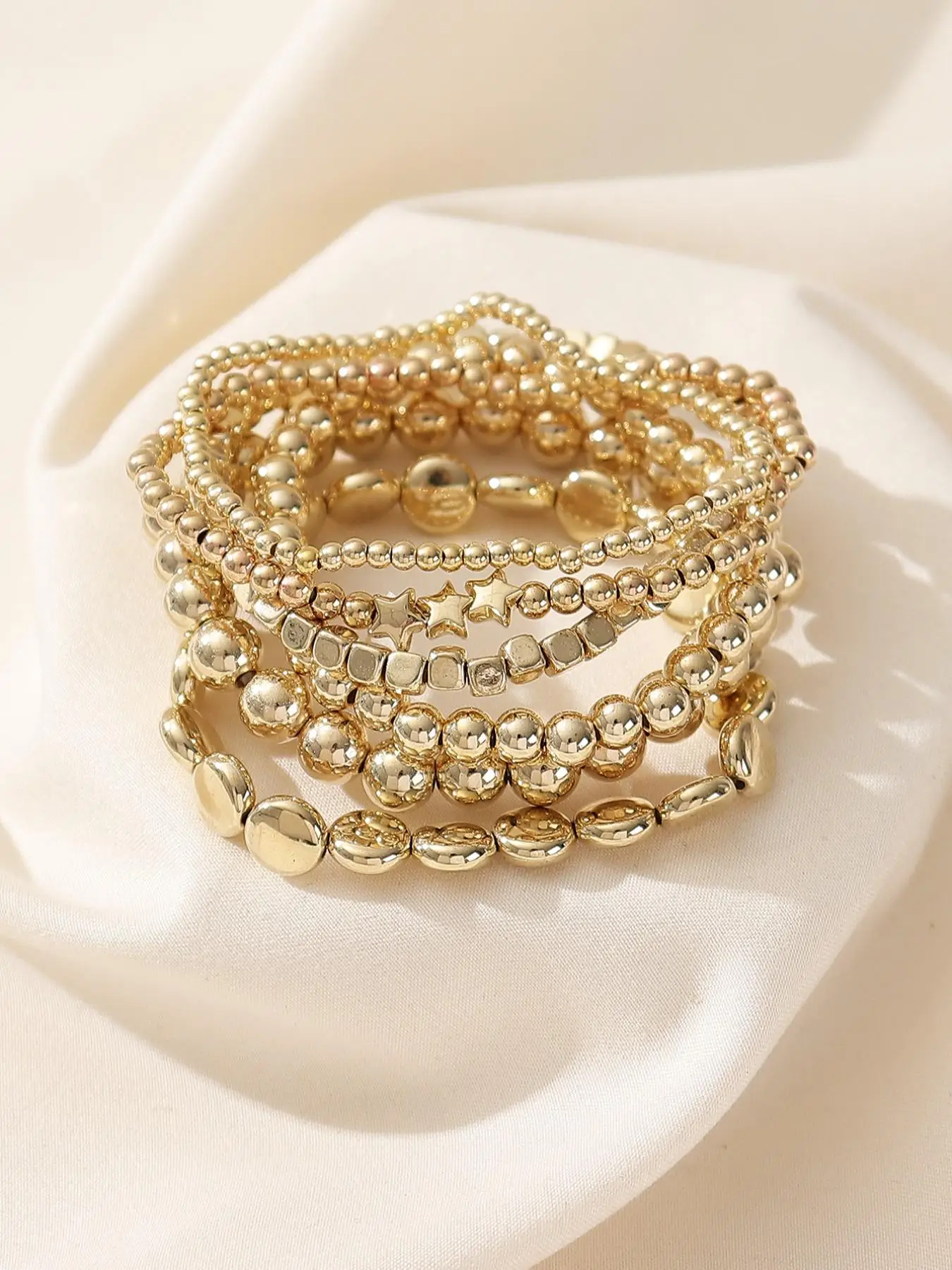 Fashion Beaded Bracelet Bundles Kit, 6 Counts/Set Casual Boho Style Matching Stackable Bracelet for Women for Daily Decoration, Summer Matching Jewelr