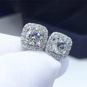 【High-end | Must be】Effortless Luxury S925 Silver Premium Moissanite Combination Stud Earrings - New Launch, 0.3ct/0.5ct/1ct/2ct | All-Occasion | Gift for Him & Her | Genuine Cert | dealsforyoudays gift