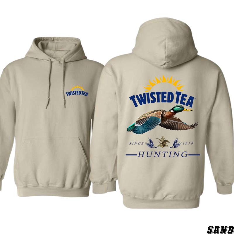 Twisted Tea Hoodie - Vibrant Hunting Duck Design, Waterfowl Apparel, Casual Wear for Outdoor Enthusiasts, Comfortable Sweatshirt for Men & Women