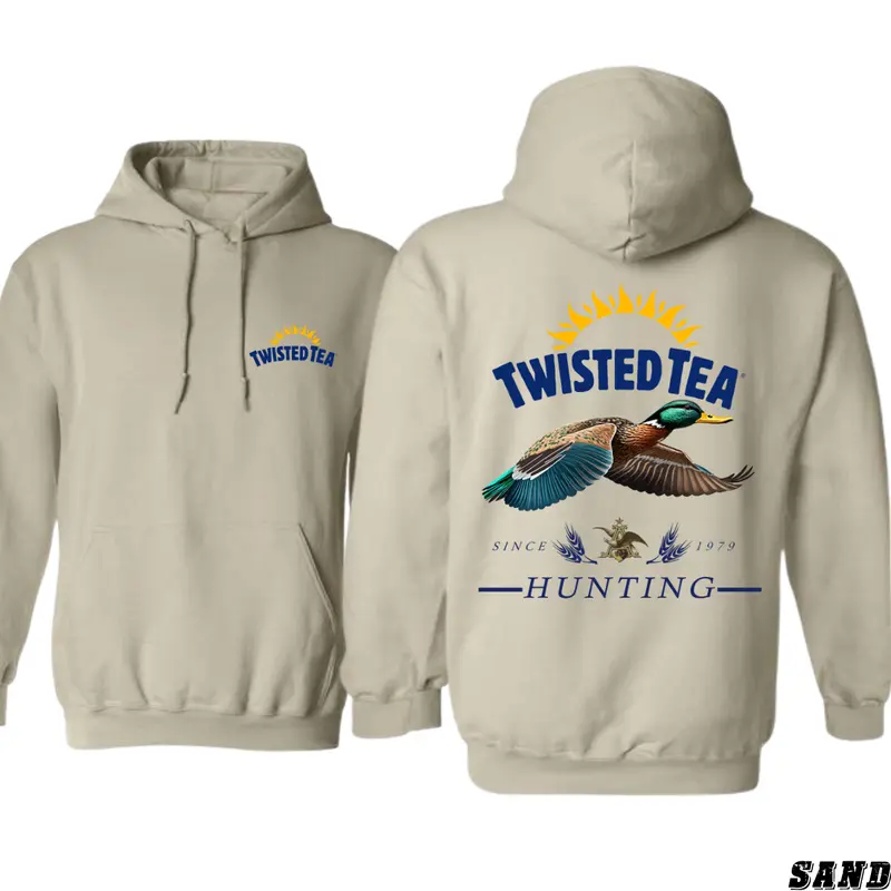 Twisted Tea Hoodie - Vibrant Hunting Duck Design, Waterfowl Apparel, Casual Wear for Outdoor Enthusiasts, Comfortable Sweatshirt for Men & Women