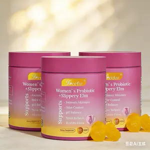 Hawaiian Pineapple Extract Women's Probiotics Slippery Elm XOS Oder Control Support Intimate pH Balance Gummies  for Balance, Gut, and Comfort