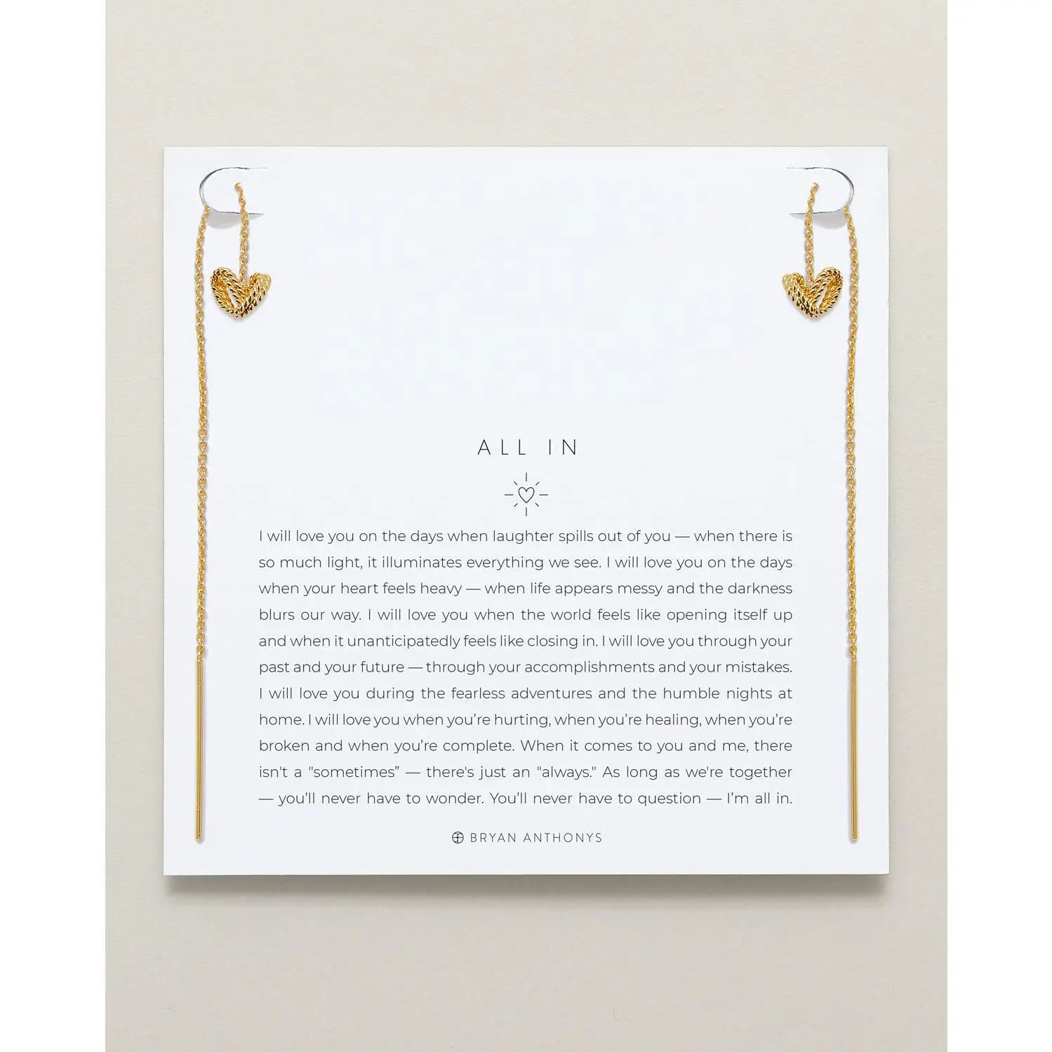 All In Threader Earrings