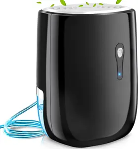 Dehumidifiers for  27oz(800ml) Small Auto Shut off Dehumidifiers with Drain Hose,Portable Ultra Quiet Mini Dehumidifier Effective for Bathroom, Basement, Garage, RV,  Safe, Closet