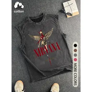 Dark Angel Graphic Tank Top, Retro Music Style Sleeveless Summer Shirt