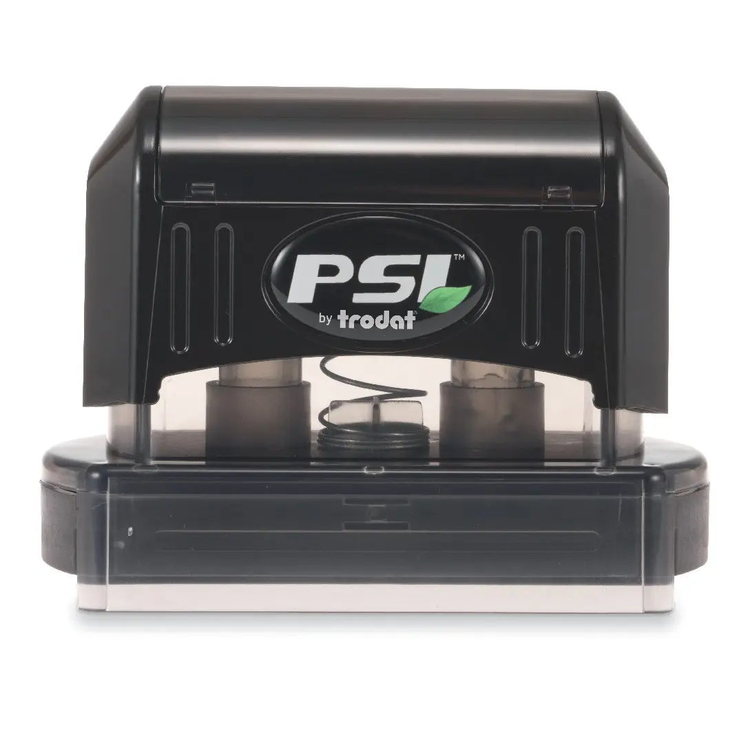 Trodat PSI 3679 Jurat Stamp - Compact Self-inking Notary Jurat Stamp with Removable Die Box & Full-size Index Window for Quick Identification