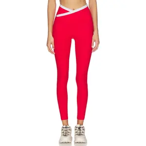 Beyond Yoga Spacedye Outlines High Waisted Midi Legging in Chili Red Heather