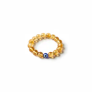 The Golden Magnet Citrine Evil Eye Ring