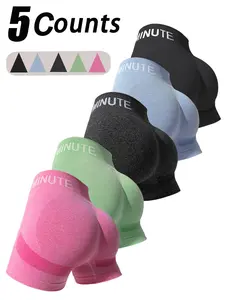 Women's Letter Print High Waist Gym Shorts, Casual Comfy Breathable Skinny Shorts for Yoga Gym Workout Running, Ladies Sportswear for All Seasons, Athletic Wear Shorts