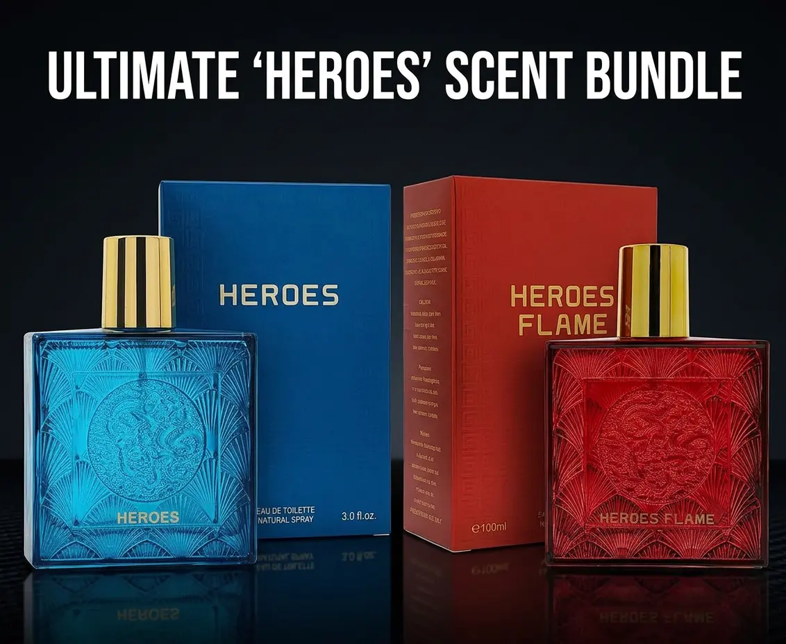 Heroes 2 Piece Bundle - Heroes & Heroes Flame e 90 ml  great for gifting