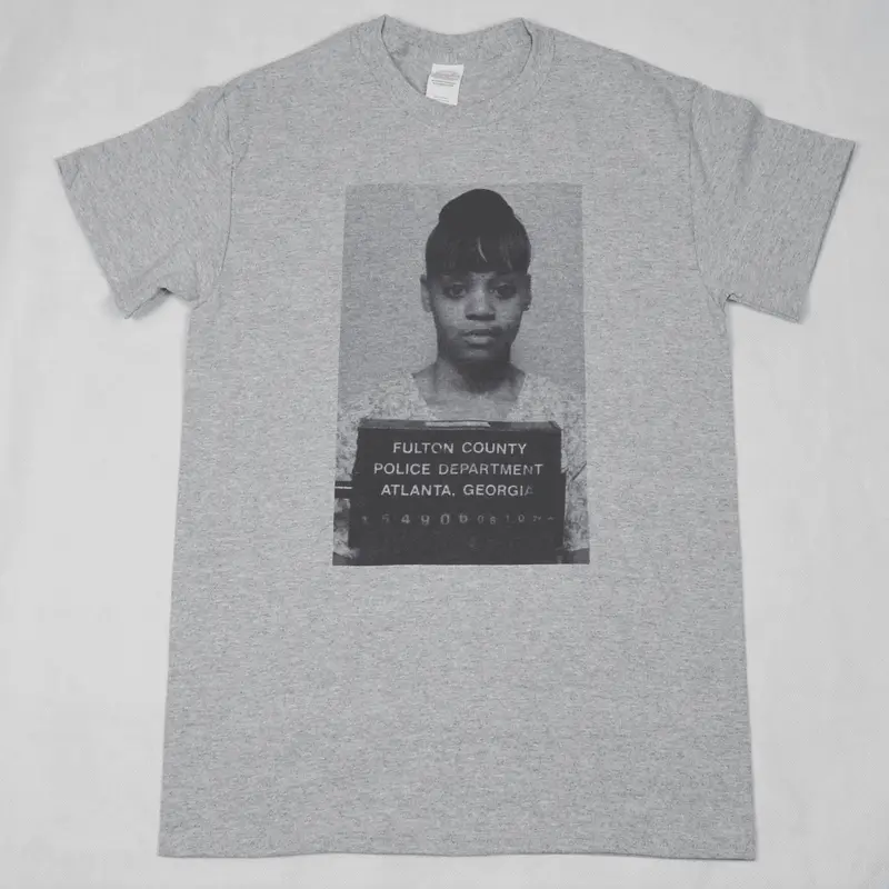 Lisaaa _Left Eye_ Lopez Tlc Mugshot Grey T-Shirt Sizes Available S-3xl Unisex Graphic Cotton Tees