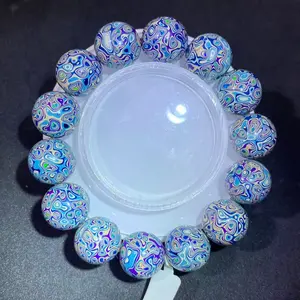 Lacquer Bead 15mm+ Opal Inlay Bracelet