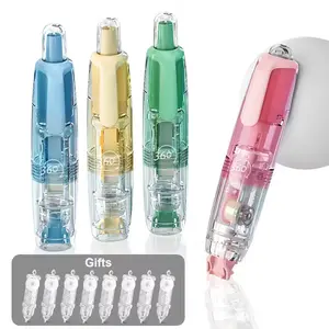 New Year Deal - Retractable White Correction Tape, Easy-to-use Cute Pen-shaped Smearer for Instant Correction Of Mistakes, Suitable for Home, Office, School Supplies - Cheap Items