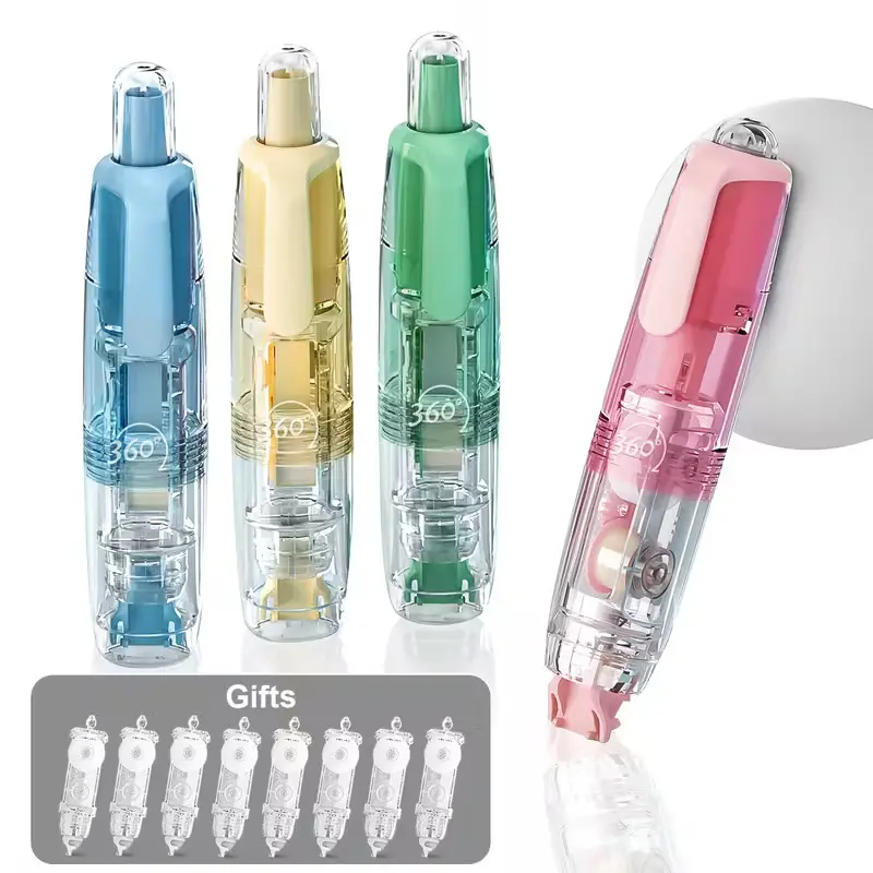 New Year Deal - Retractable White Correction Tape, Easy-to-use Cute Pen-shaped Smearer for Instant Correction Of Mistakes, Suitable for Home, Office, School Supplies - Cheap Items