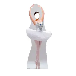 212 MAIN Life-Size Ballerina Pose Cardboard Cutout 2286, 75x30 in. Advanced Graphics Decor Standup for Party Wear
