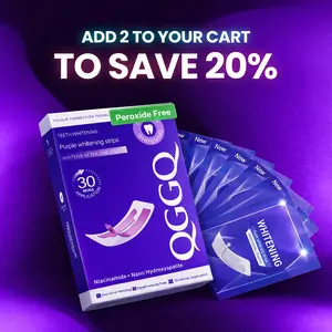 Purple Teeth Whitening Strips 7/28  smile glow Whitening Sessions - Safe for Enamel - Non Sensitive Teeth Whitening - Peroxide-Free 28 Strips, Mint