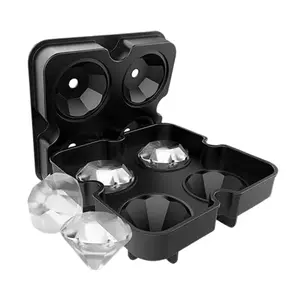 Home Collection Large Silicone 3D Diamond Ice Cube Tray