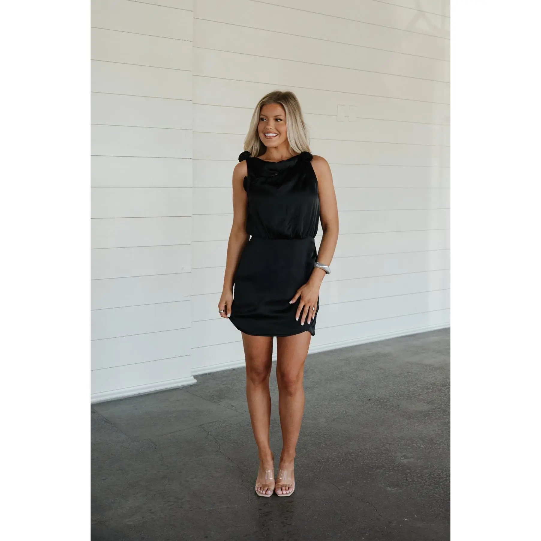 Noel Corsage Mini Dress-Black - TikTok Shop Noel Corsage Mini Dress-Black - TikTok Shop