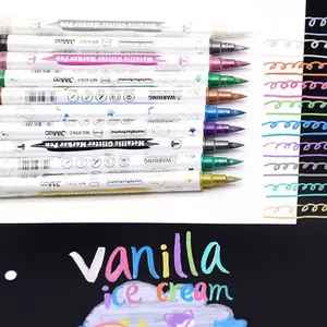 10 Pack Pearl Metallic Pens, Shiny Soft Tip Markers, Student Exclusive, Perfect for Cardstock, Handmade Creations, Calligraphy, Specialty Pen