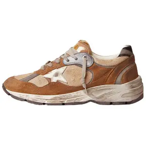 Golden Goose Dad-Star Comfortable Low-Top Casual Shoes For Men In Brown Distressed Style Trending Shoes, House White Official Shoes to Get / Maison Mihara Verifiable, with credentials and supporting global authentication