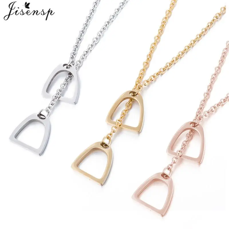 Simple Lucky Animal Horse Pendant Necklaces for Women Men Jewelry Long Chain Horseshoe Hoof Necklace Choker Collier 2025