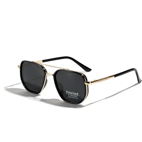 Summer 2025 Simple Polarized Shades Sunglasses For Everyday Use, Summer Geometric Frame Double Beam Fashion Stylish Sunglasses, Travel Accessories, Unisex Polarized Sunglasses, Trendy Casual Sunglasses, Polarizing Sunglasses, National Day Offers
