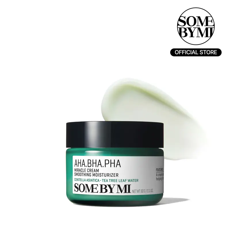 AHA BHA PHA 30 Days Miracle Cream 2.02oz - Korean Skincare - Calming Centella Moisturizer For Smooth Skin Texture & Refreshing Daily Hydration