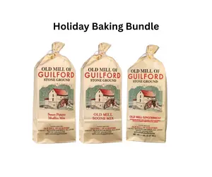 Old Mill of Guilford Holiday Baking Mixes Bundle - Cranberry Orange Scone Mix, Sweet Potato Muffin Mix, and Gingerbread Mix