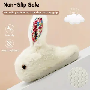 Suitable for Toddlers Bunny Shape Girls Boys Cute Soft stuffed Non-Slip Kids Girls Warm Winter Indoor Outdoor