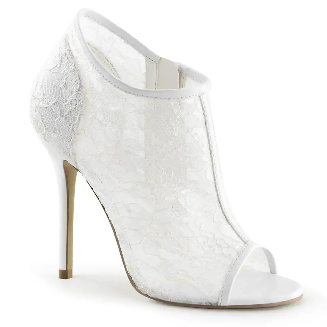 Fabulicious Amuse-56 Women's Open Toe Bootie White