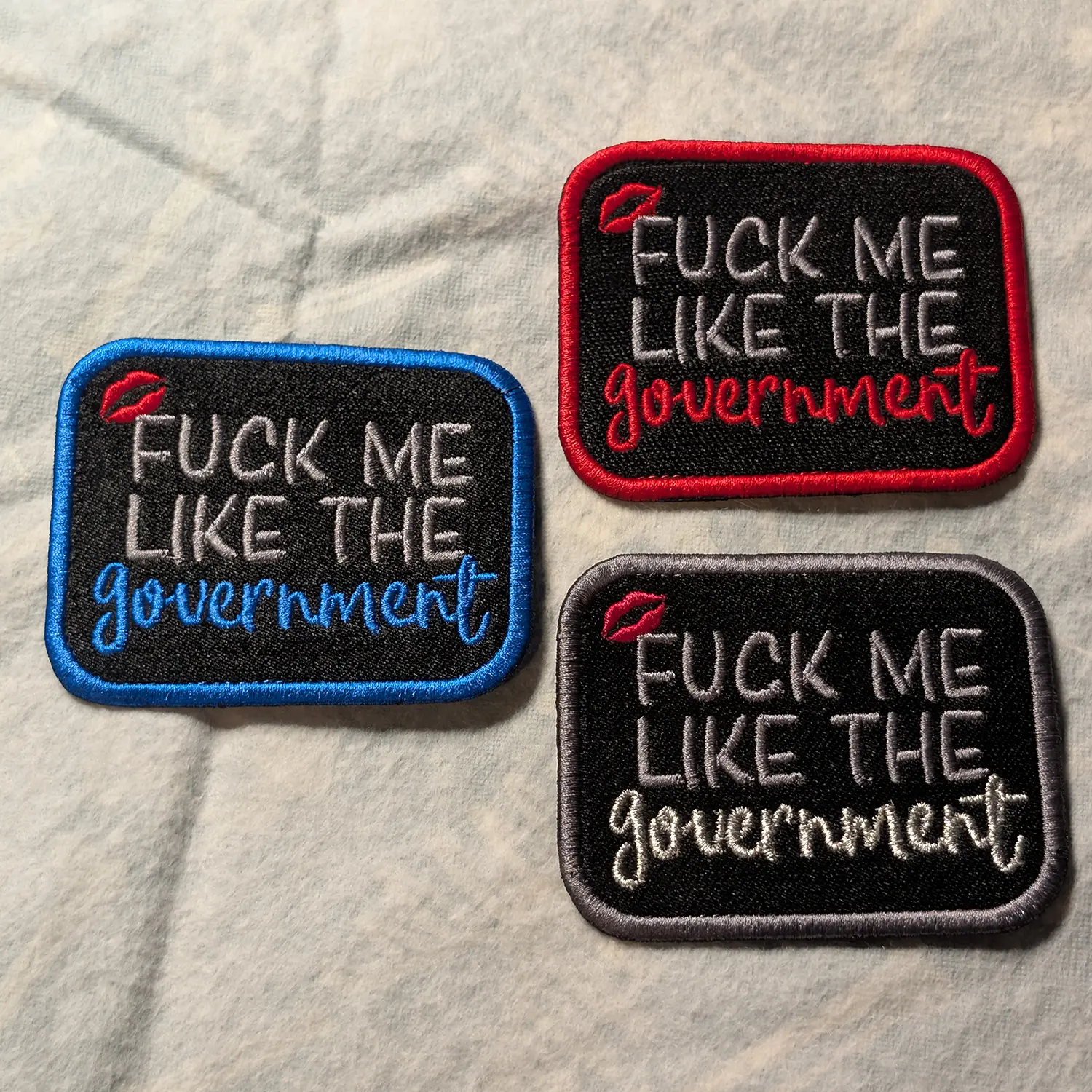 Fuck Me Like The Government Patch, Snarky Embroidered Patch, Funny Iron On Patch, Rebel Patch, Anti-Establishment, Political Patch